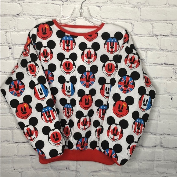Disney Sweaters - VTG MICKEY & CO MICKEY PUFFY REVERSIBLE SWEATSHIRT